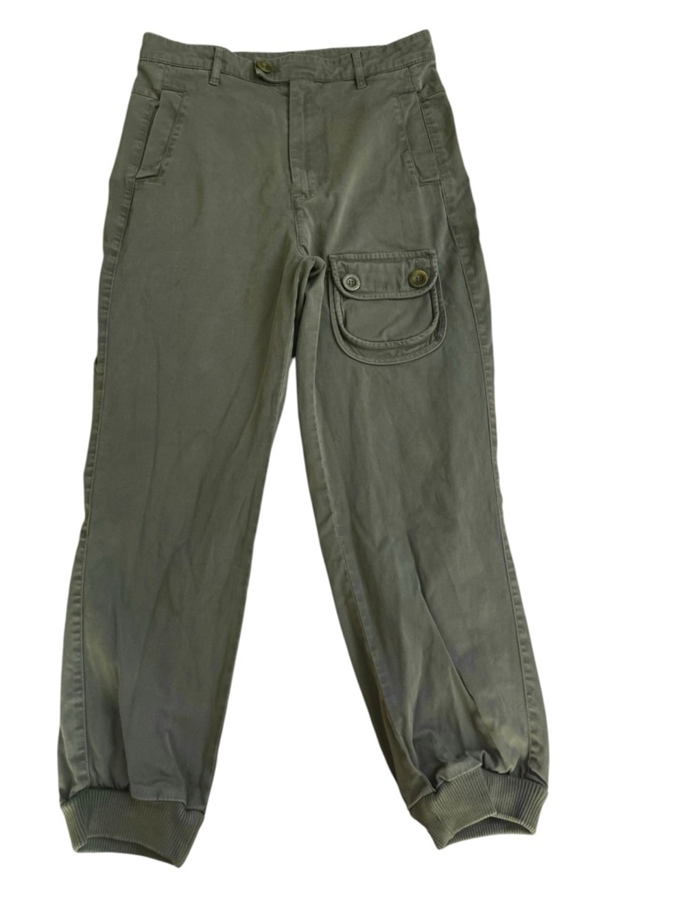 See by Chloé Cargo Jogger Pants Olive Green High Rise 32x25 Utility - Picture 1 of 6